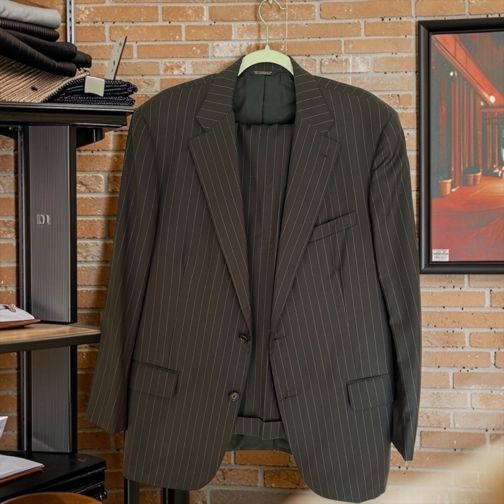 Brooks Brothers Golden Fleece 100% Wool Pinstripe Suit Hand Tailored USA - Picture 2 of 16